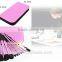 Hot Sell Magenta Color 11PCS Goat Hair Aluminium Tapered Handle Makeup Brush Set With PU Pouch