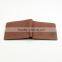 custom fashion brown genuine cow leather wallet for man