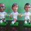 Collection figure plastic bobble head style world cup football player figurine