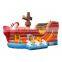 pvc tarpaulin inflatable pirate ship bounce water slide for sale