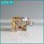 LX-Z106 gold plating shinning amber unique animal tealight holder calf elephant candle holder