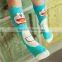 Children cotton socks goods wallpaper cartoon Doraemon pattern cotton blue funny patterned socks