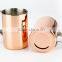 solid stainless steel copper coated coffee mug