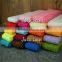 Multicolor embroidered flower, handmade lace fabrics FOE, 8cm fold over elastic