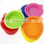 Quality hot selling foldable silicone pet travel bowl