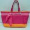 Fashion waterproof pink pvc beach style tote bag
