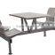Stainless steel fast food restaurant table and chair set