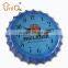Beautiful metal bottle cap decor wall clock
