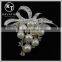 NEW design! XZ-021 Crystal Rhinestone brooches bow and pearl