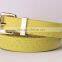 Skinny design down yellow women belt in GuangDong