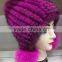 korea popular cheaper fur mult color kintted mink fur hat with pom pom