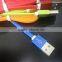 High quality super fast Noodle flat 1M Red micro usb data cable UL CE