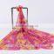 6mm Chiffon Flower Custom Design 100% Silk Shawls