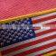 USA Flag Logo Woven Patch With Adhesive Back,woven Badge With Iron on Backing