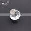 2 1/9 inch vintage solid brass base clear rubbed bronze glass knobs for cabinets