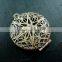 27mm Vintage Style Round Antiqued Bronze Filigree Photo Locket Pendant Charm DIY Supplies 1111002