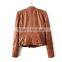 OEM Service New Arrivals Fashion Long Sleeves PU Leather Jackets Women Winter Autumn Jacket