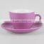 Color Glazed Coffee Tea Cups and Saucers Sets Stoneware Ceramic Porcelain Material