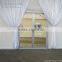 European structure Marquee with a pointed roof and half of an 10m octagon tent at two ends