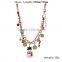 Top selling amazon Christmas jewelry epoxy with alloy gold chain 2016 snowman pendant necklace