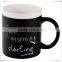 11oz Rond Chalk Ceramic Mug With Black Matt Black Coated