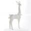 Plain white modern set of 4 ceramic milu deer for home decoration