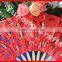 Beatutiful and colorful wedding folding lace fan