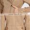 OEM/ODM clothing manufacturer high quality khaki short style women casual suede jacket with turn collar
