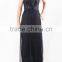 New collection black maxi evening women gown with beading