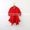 Red Black Girls Dress Autumn Winter Thick Velvet Cotton Children Clothing Long-Sleeved Kids Ruffles Dresses for Girls