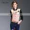 Maxnegio lady print new blouse fashion cutting blouse back neck designs