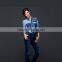 hot sale women denim shirt with pocket and block fashion design hot sale