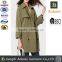 2015 High Quality Customized Spring Ladies Long Cotton Coat