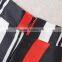 Walson Spring Autumn High Waist Geometry Striped Print Pleated Maxi Skirt Fall Contrast Casual A Line Skater Tutu Skirts Women C