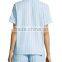 2017 Top design stripes solid wholesale cotton pajamas for summer