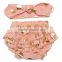 Wholesale boutique stylish ruffle bloomer newborn baby underwear OEM design in high quality