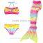 Kids Girls Swimmable Mermaid Tail Sea-maid Swimwear Princess Fancy Costume