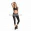 Moshiner Leggings Polyester Spandex Compression Gloss Pants Soft Tights with High Waist Plus Size Leather Pencil Fit Trousers