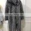 Winter Jacket natural silver fox fur coat