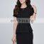 Short Sleeved Fashion Black Office Uniform Suit Design For Women