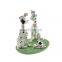 spotty dog family statue for decoration