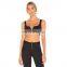 Sportswear manufacturer sexy women fitness workout top sports bra with zipper