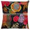 Indian 100% Cotton Cushion Cover Handmade Fruit Print Embroided Home Decor Sofa Pillow Case Kantha Cushion Cover