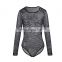Mika72085 2017 New Sexy Hollow Out Mesh Bodysuits Black Backless Long Sleeve Bodysuit Women Beach Wear Rompers Womens Jumpsuit