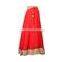 Indian Georgette Red Gotta Patti Lehenga Skirt Gyspy Bohemian Belly Dance Hippie Boho Skirts For Navratri With Tassel wholesale