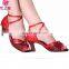 X-8014 Fashion Satin High Heel Women Sexy Red Latin Dance Shoes
