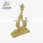 custom design 24k gold plated metal star trophy