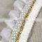 Italian design pearl beads trim fold yarn lace for dress