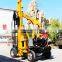 Wheels mounted diesel drive Road side fence pile driver