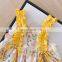 A0281# 2020 New Girls 2 Pcs Printed Set Vest+Shorts Summer Cotton Fashion Girls Suits